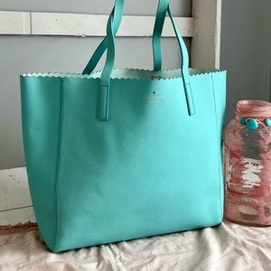 kate spade scalloped top leather tote